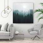 Autumn Fog | Green Edition by Robin Willems on GIANT ART - green digital painting