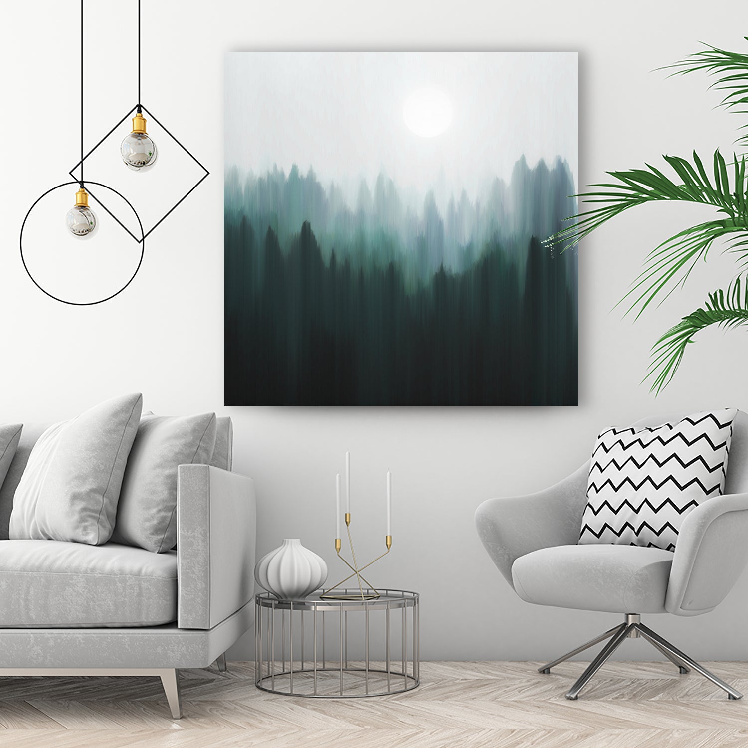 Autumn Fog | Green Edition by Robin Willems on GIANT ART - green digital painting