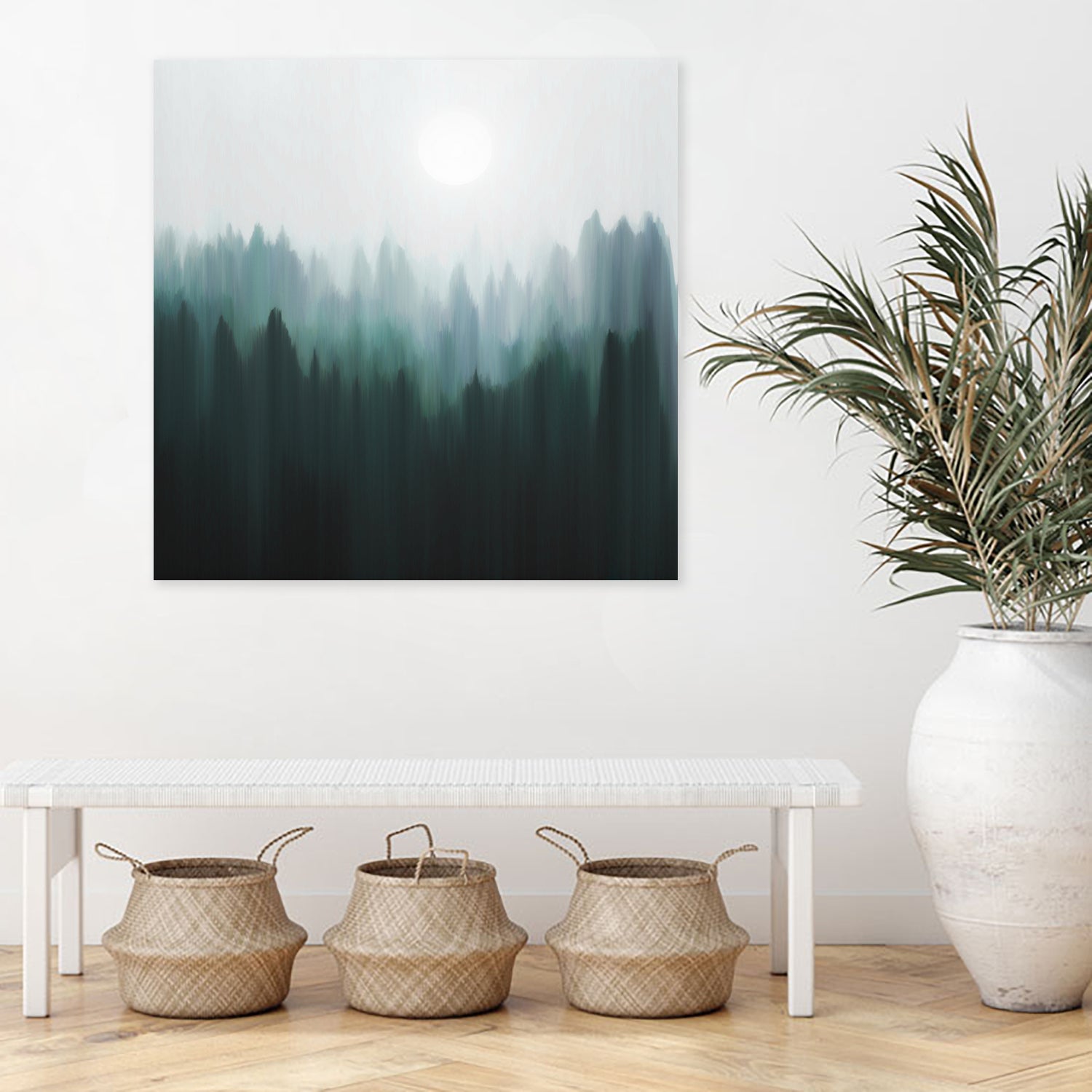 Autumn Fog | Green Edition by Robin Willems on GIANT ART - green digital painting