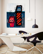 Friends by Daniel Malta on GIANT ART - blue digital painting