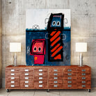 Friends by Daniel Malta on GIANT ART - blue digital painting