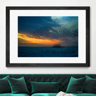 Starling Sunset by Chris Lord on GIANT ART - blue photo illustration