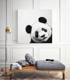 Peekaboo Panda by Laura Graves on GIANT ART - black digital painting