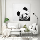 Peekaboo Panda by Laura Graves on GIANT ART - black digital painting