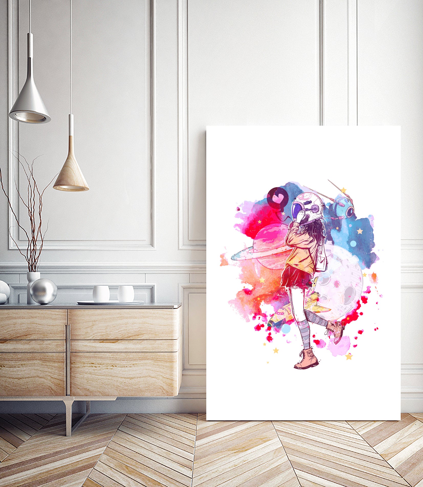 Space fashion by Arman Akopyan on GIANT ART - orange digital painting