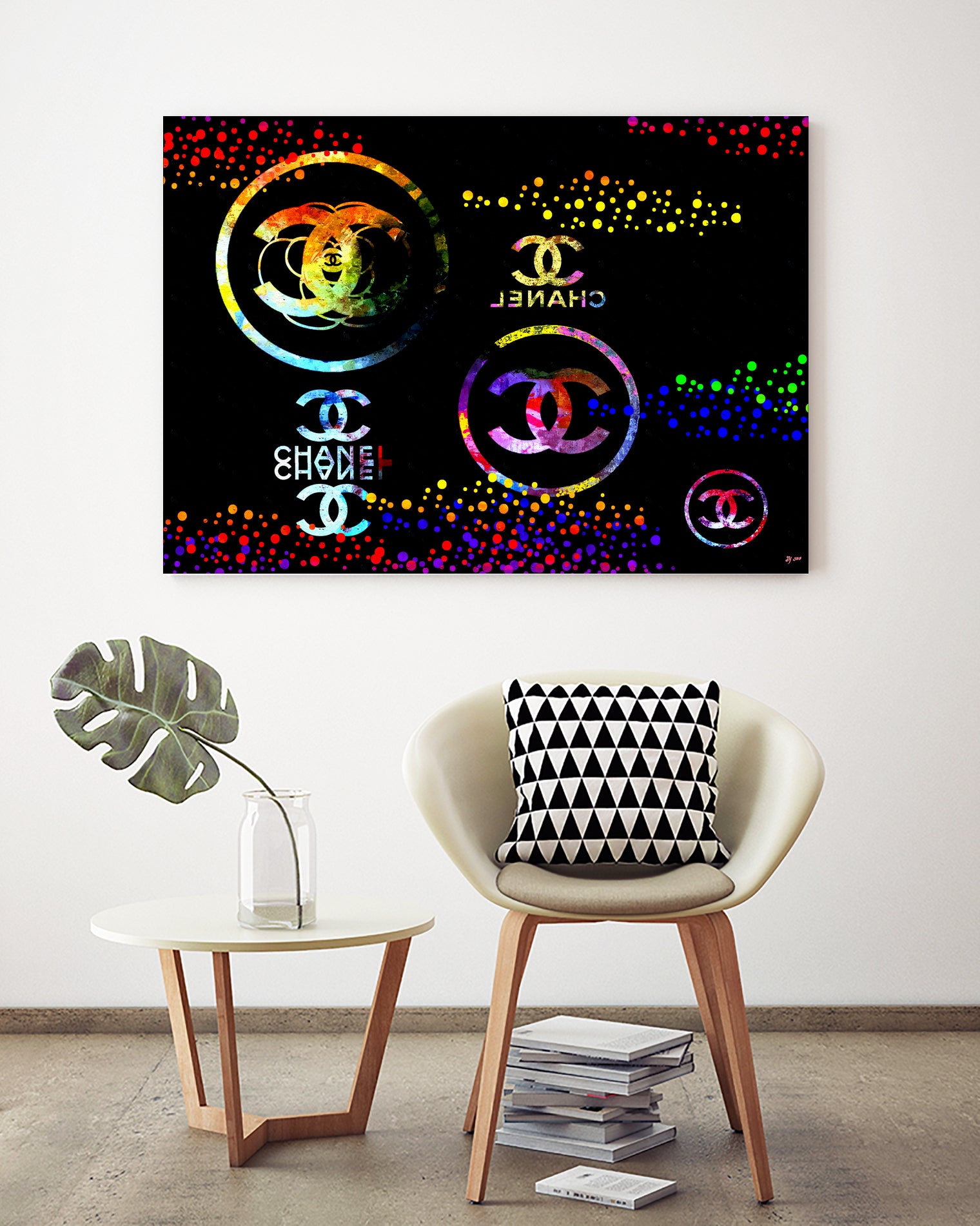 Chanel Spots by Daniel Janda on GIANT ART - black mixed media