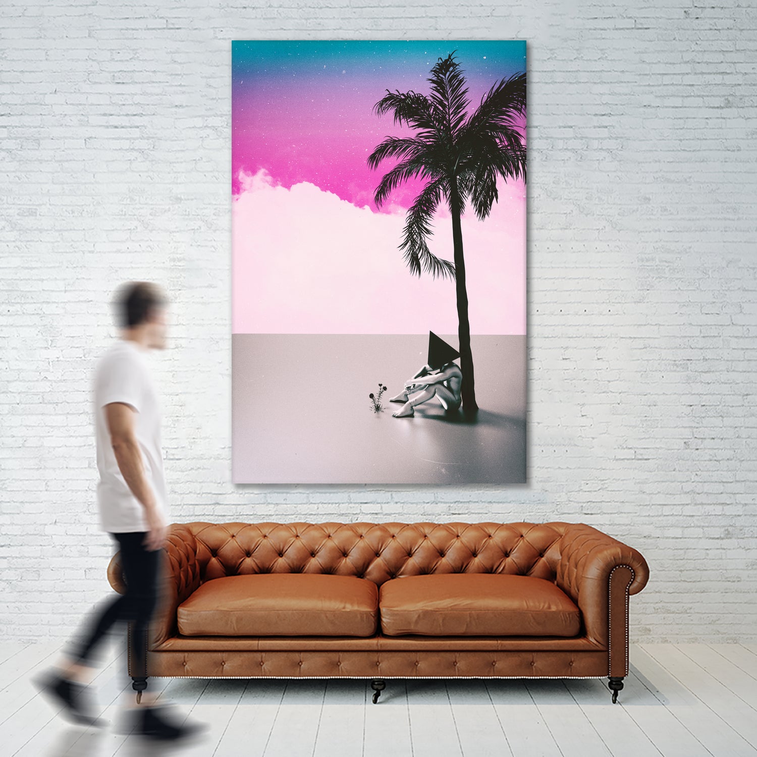 PALM  TREE  18 by Adam Priester on GIANT ART - pink 3d art