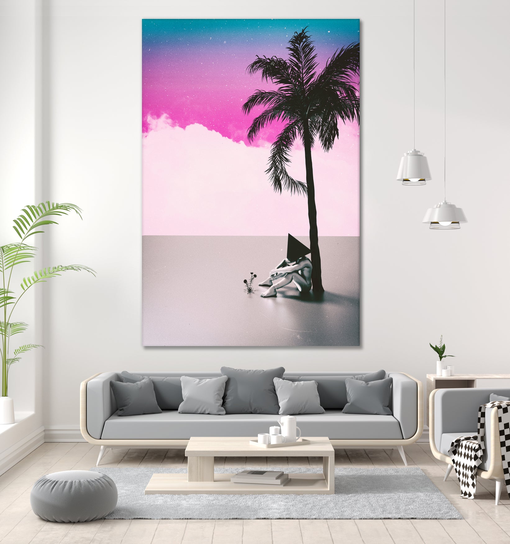 PALM  TREE  18 by Adam Priester on GIANT ART - pink 3d art
