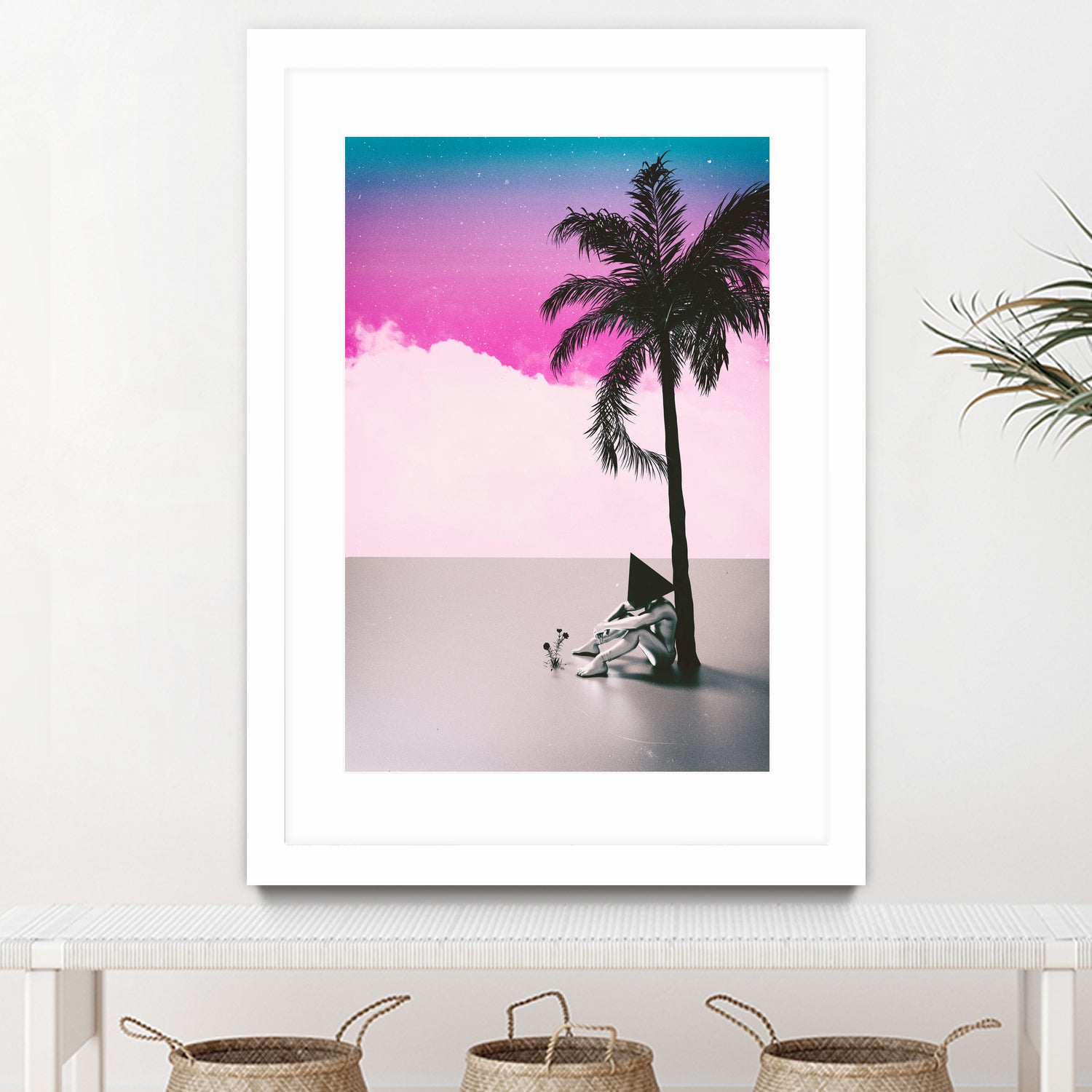 PALM  TREE  18 by Adam Priester on GIANT ART - pink 3d art
