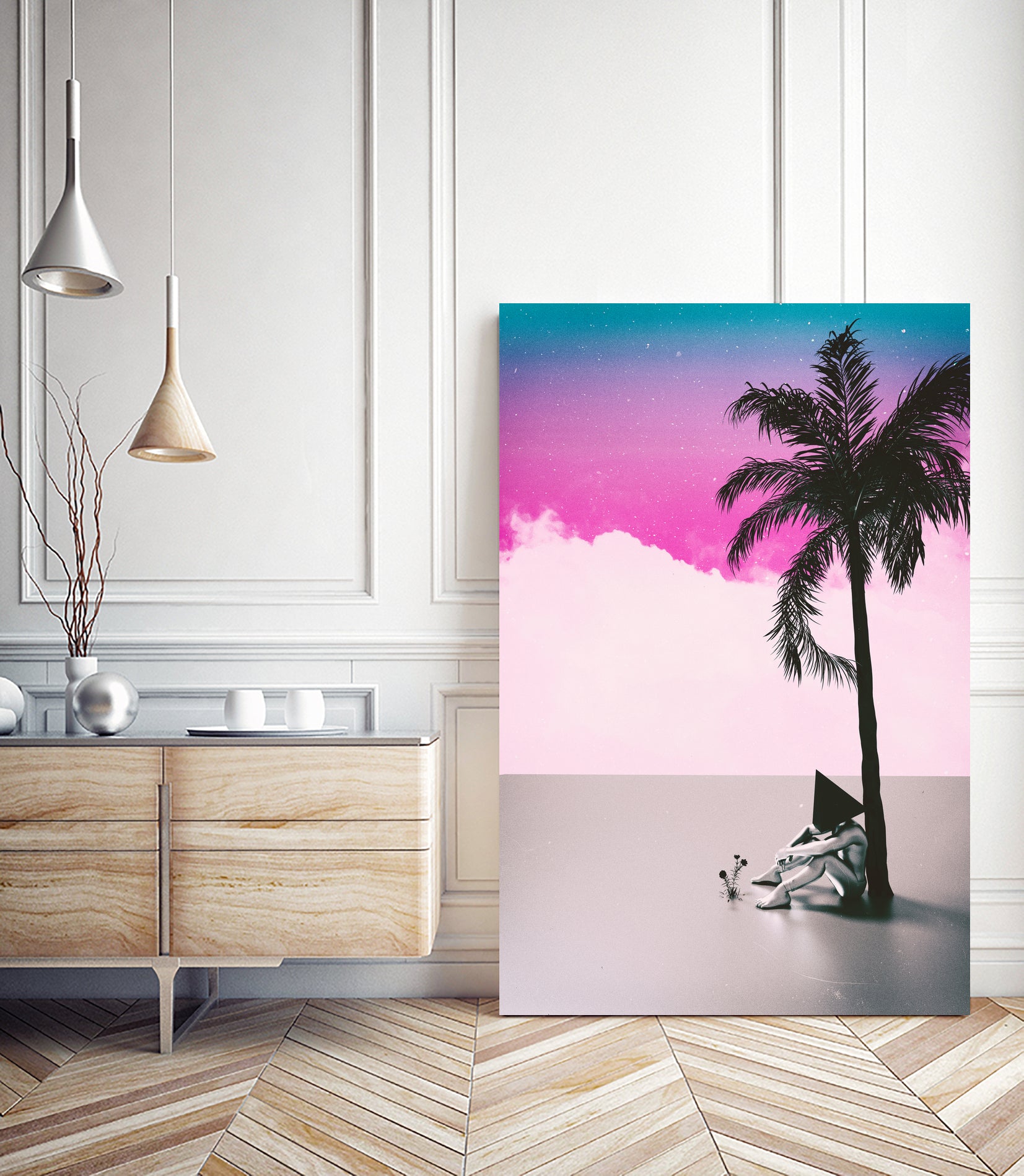 PALM  TREE  18 by Adam Priester on GIANT ART - pink 3d art