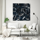 dark marble blue & black by Dirk Wüstenhagen on GIANT ART - black mixed media