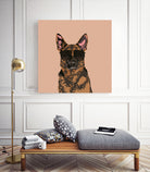Cool German Shepherd for German Shepherd Lovers by Haidi Shabrina on GIANT ART - pink vector illustration