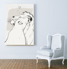 Lion love by Francois Martin Painchaud on GIANT ART - white digital painting