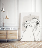 Lion love by Francois Martin Painchaud on GIANT ART - white digital painting