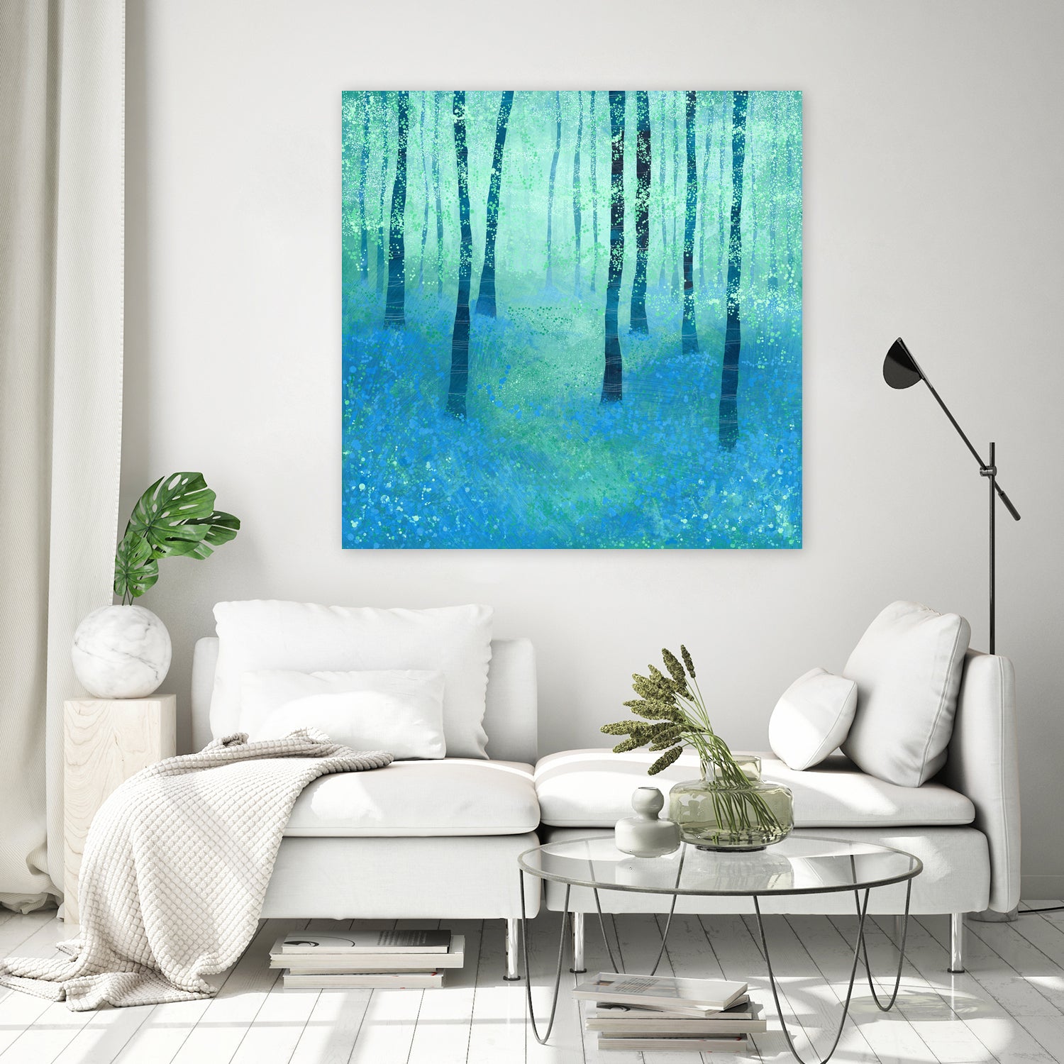 Bluebells, Challock by Nic Squirrell on GIANT ART - green digital painting
