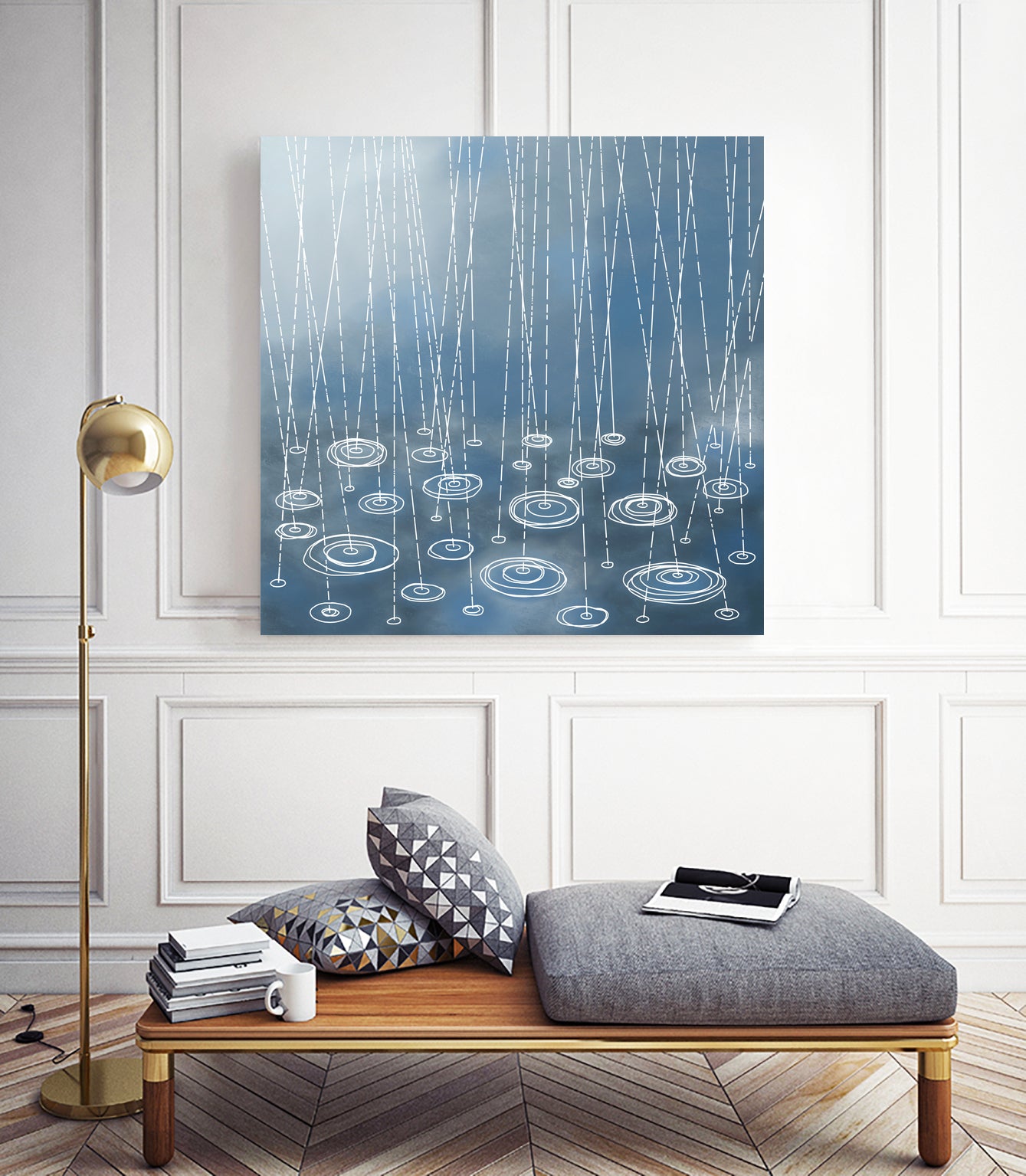 Another Rainy Day by Nic Squirrell on GIANT ART - blue digital painting