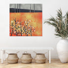 Blackthorn Blossom Landscape by Nic Squirrell on GIANT ART - orange digital painting