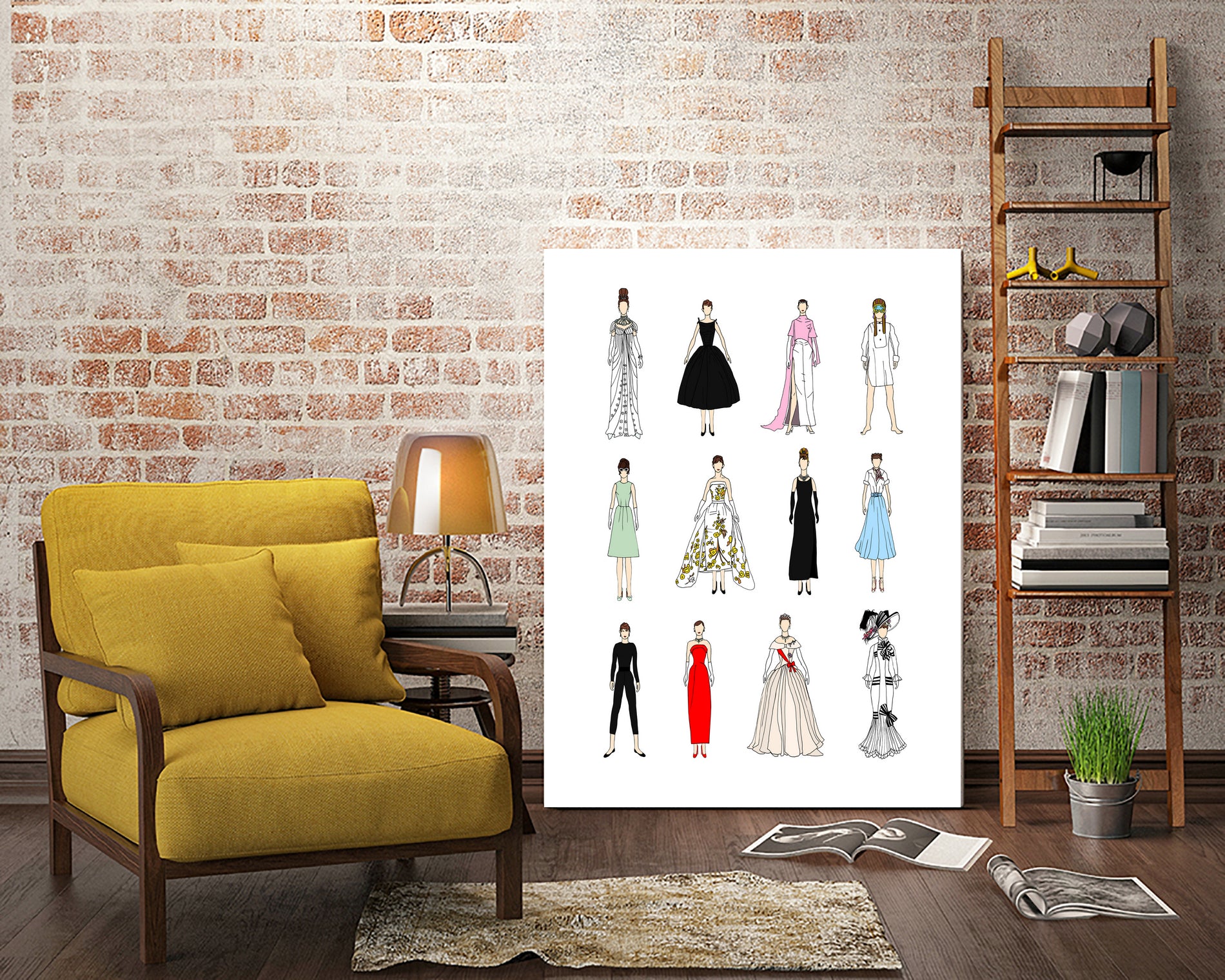 Audrey-Hepburn-Fashion by Winston Chiu on GIANT ART - white character design