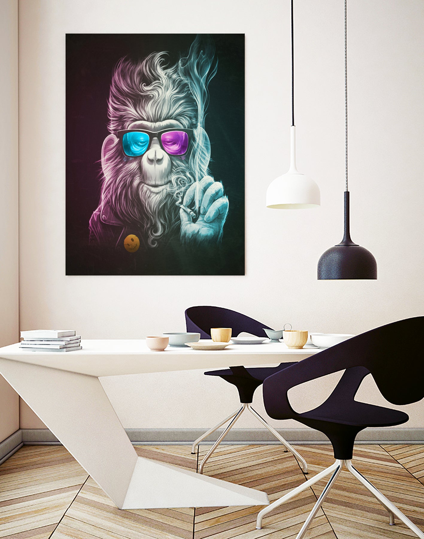 Smoky by Lukáš Brežák on GIANT ART - fuchsia digital painting