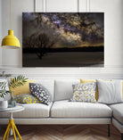 Milky way and Lone Tree by Lorenzo Bustillo on GIANT ART - gray photo illustration