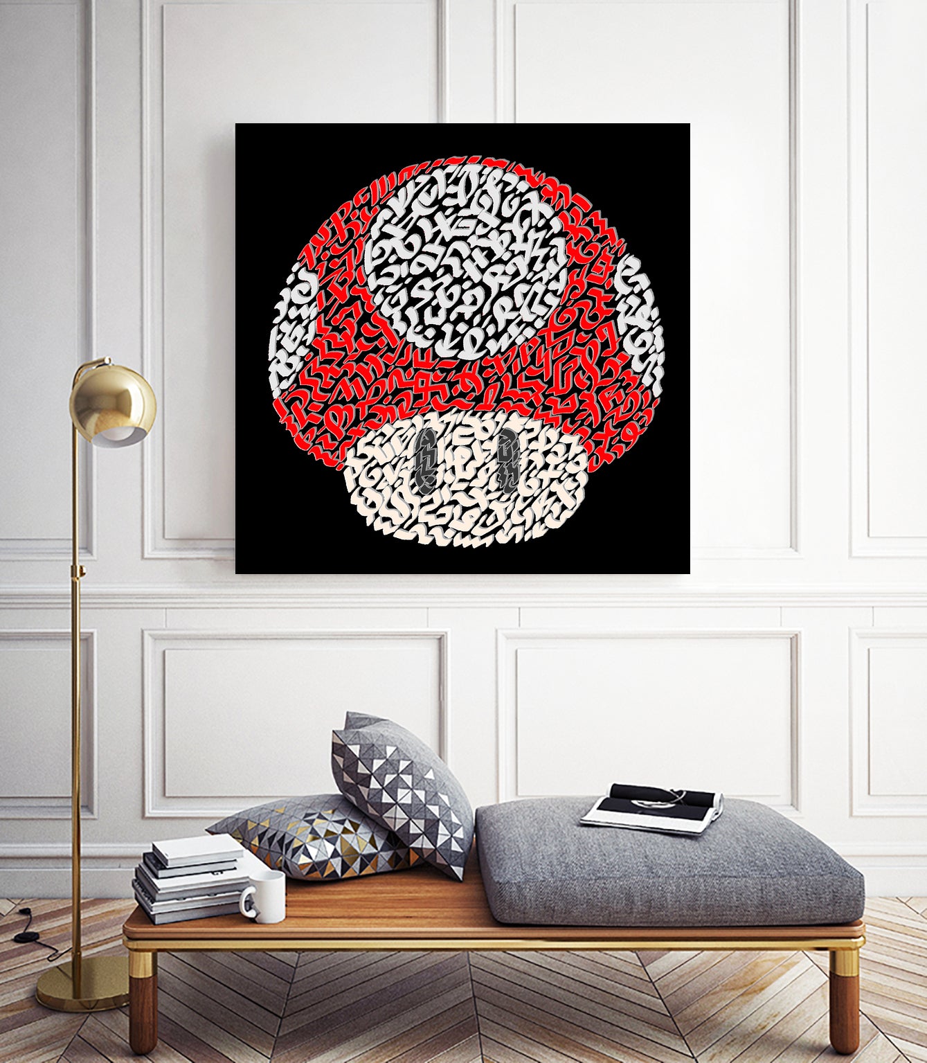 The Red Mushroom in Mario Bros by Caroline BESSIERES on GIANT ART - red digital drawing