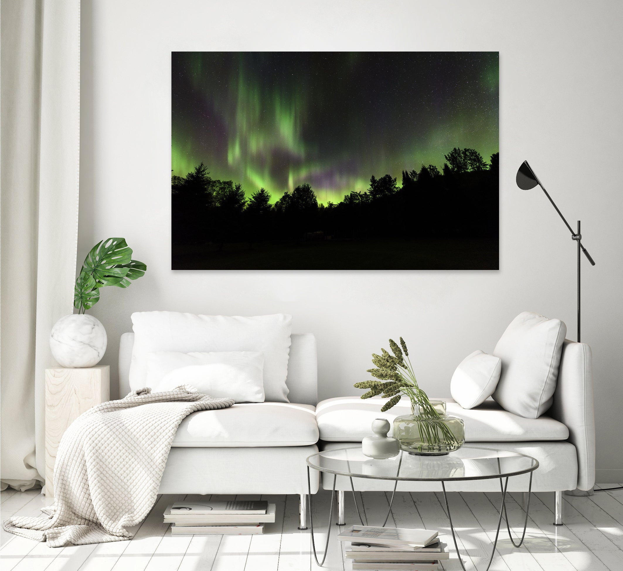 Quebec Northern Lights by Lorenzo Bustillo on GIANT ART - gray photo illustration