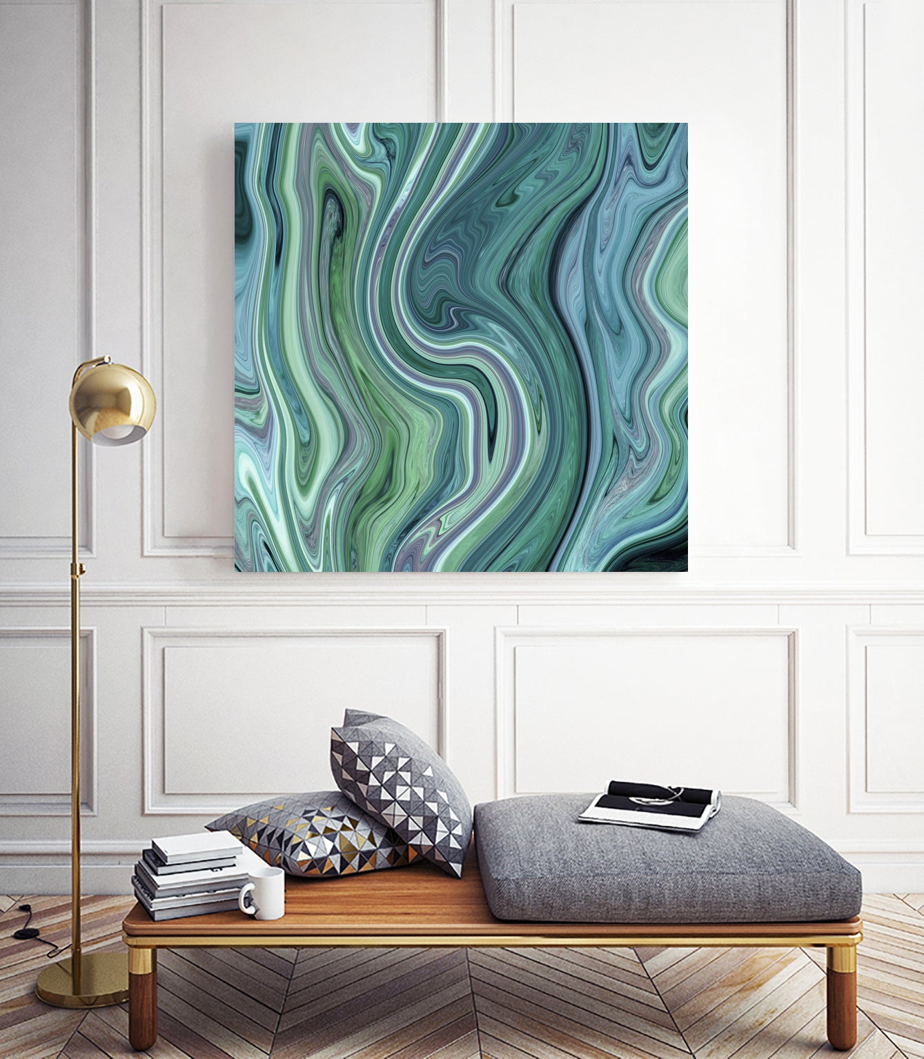 Green marble I by Tania Amrein on GIANT ART - green digital drawing