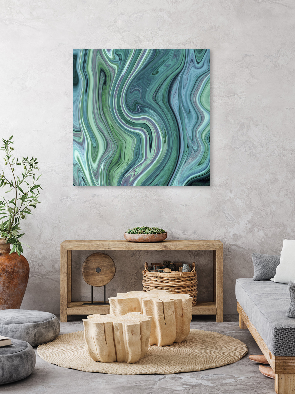 Green marble I by Tania Amrein on GIANT ART - green digital drawing