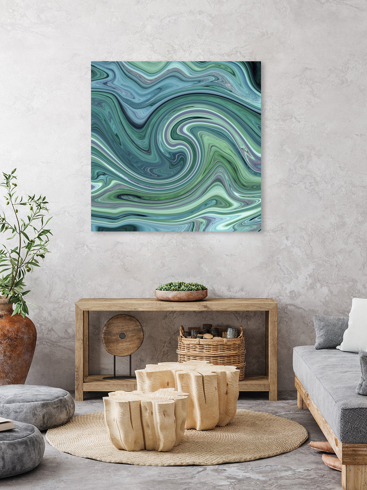 Green marble II by Tania Amrein on GIANT ART - green digital drawing