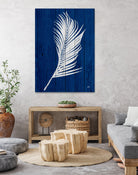 Blue Nature Dark Blue Palm4 by Catia Keck on GIANT ART - blue mixed media