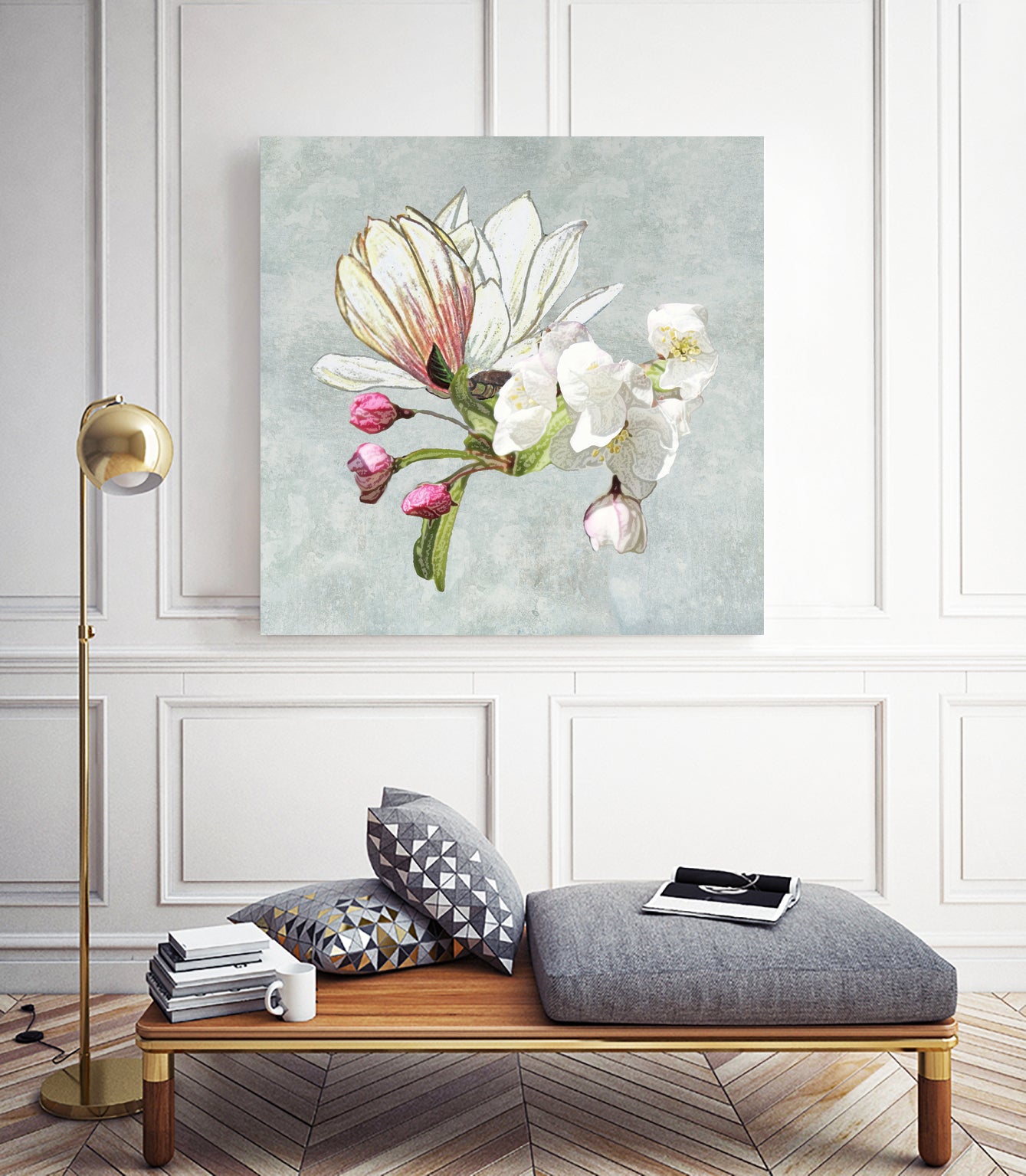 Magic in the air - blossoming by anne corr on GIANT ART - gray digital painting