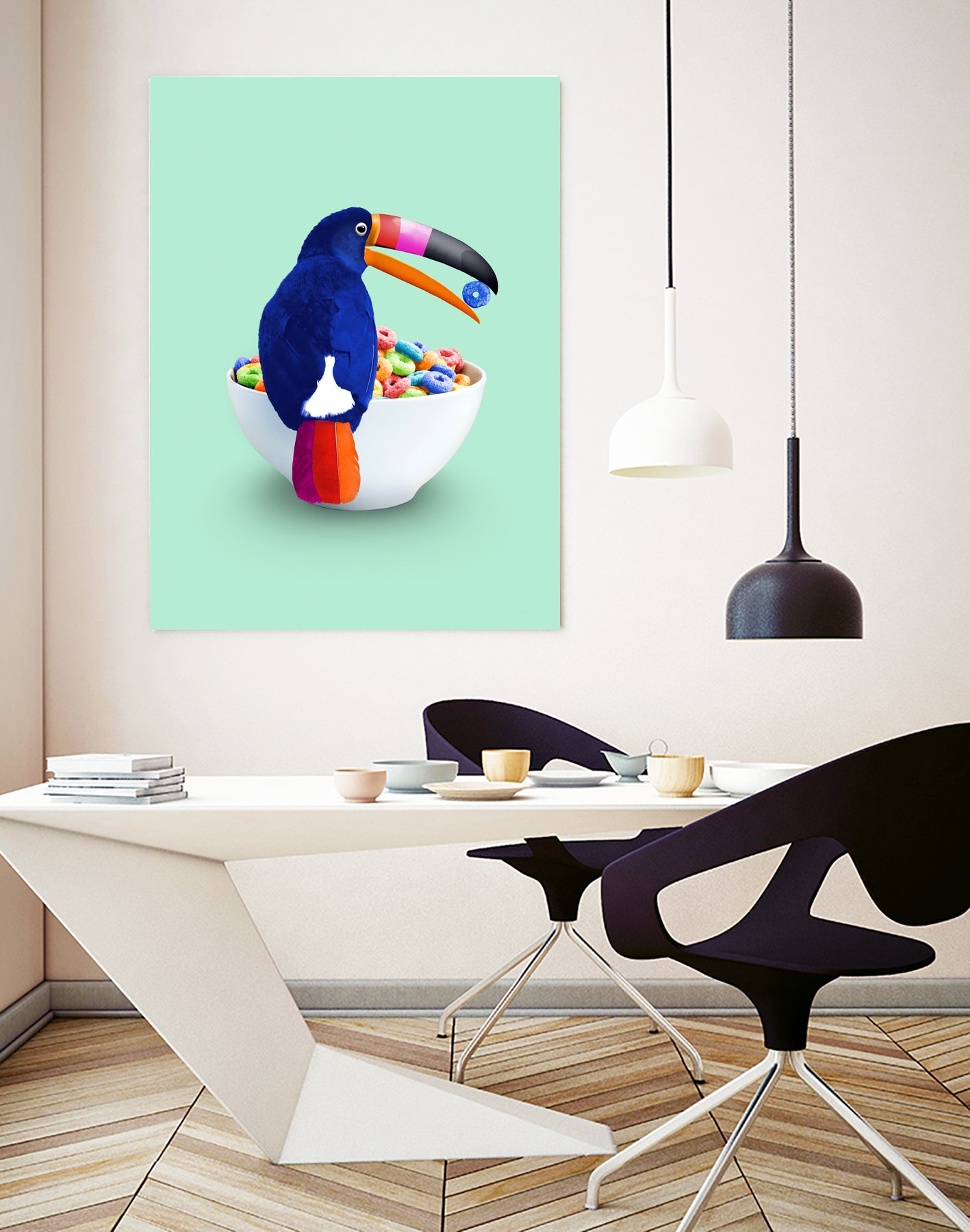 CEREAL TOUCAN by Jonas Loose on GIANT ART - green 3d art