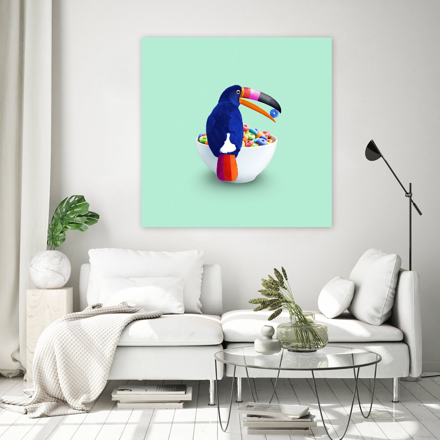 CEREAL TOUCAN by Jonas Loose on GIANT ART - green 3d art
