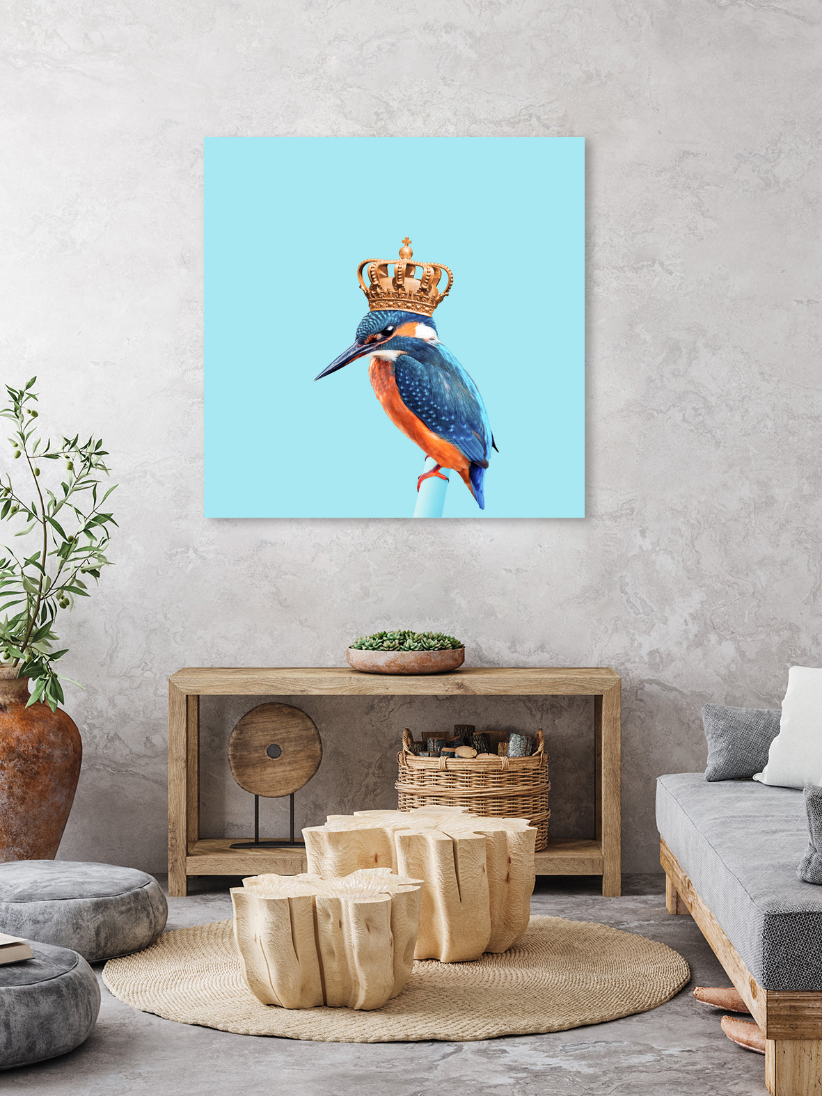 KINGFISHER by Jonas Loose on GIANT ART - blue photo manipulation