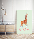 ROLLERSKATING GIRAFFE by Jonas Loose on GIANT ART - green photo manipulation