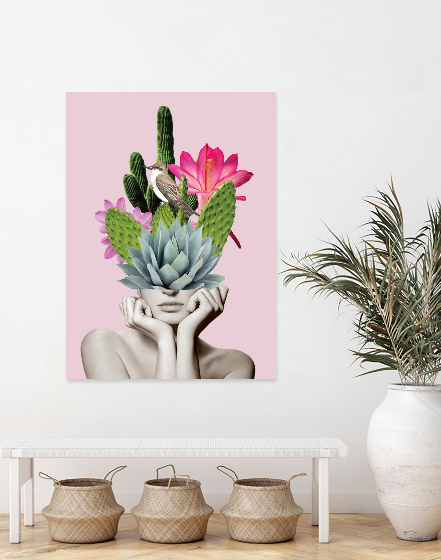 Cactus Lady by dada22 . on GIANT ART - pink photo illustration