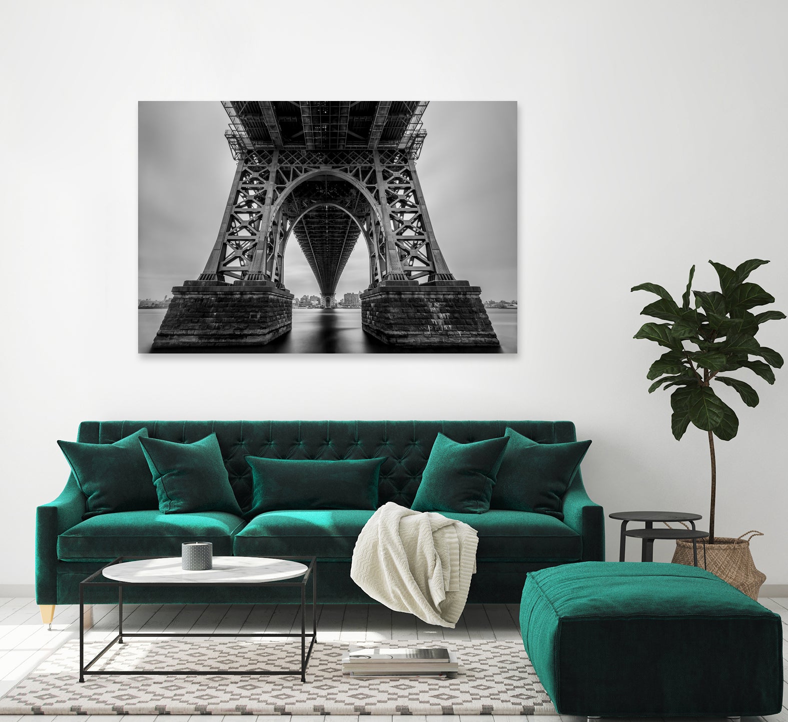 Williamsburg bridge by Jianfeng Chen on GIANT ART - black photo manipulation