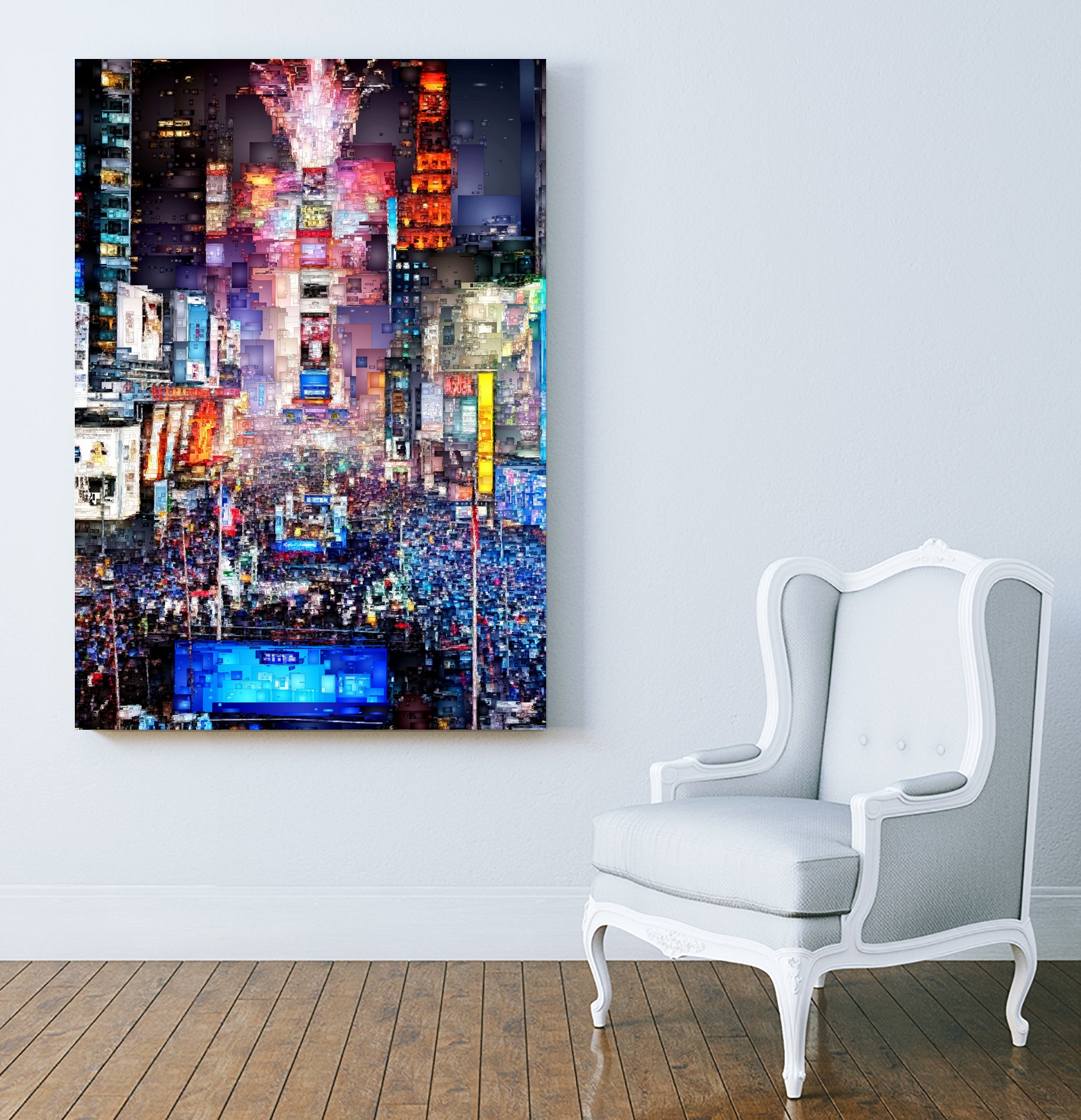 New York City - Times Square by Rafael Salazar on GIANT ART - blue digital painting
