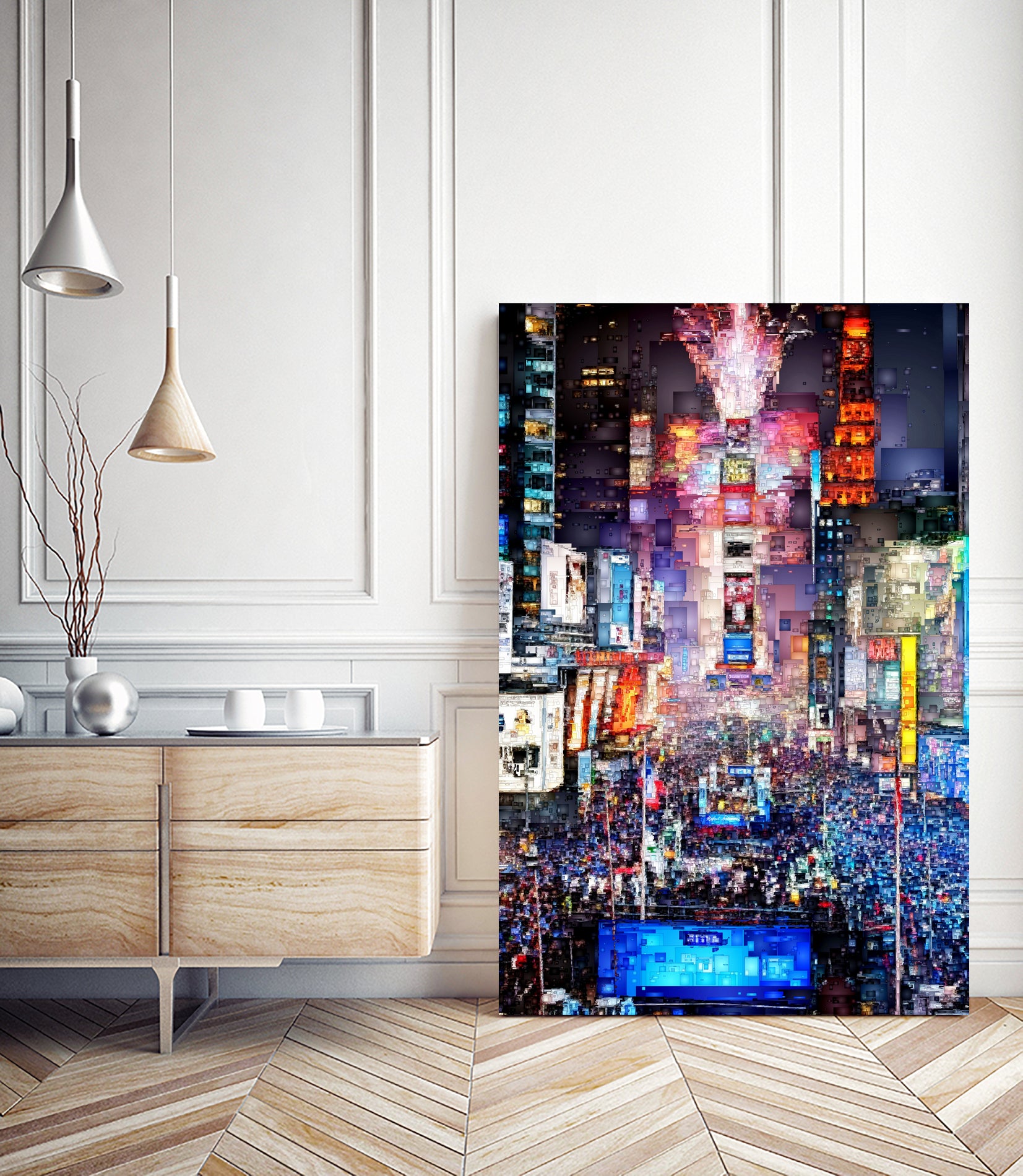 New York City - Times Square by Rafael Salazar on GIANT ART - blue digital painting