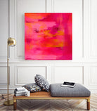 Abstract brushstrokes in pastel pinks and oranges by Mar Cantón on GIANT ART - white digital painting