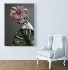 Hibiscus III by Tania Amrein on GIANT ART - red mixed media