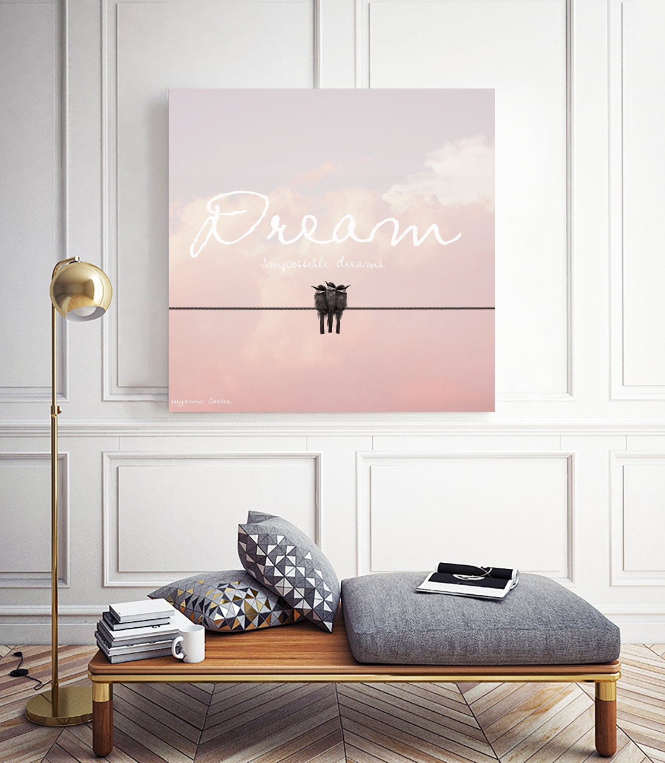 Dreamer by Donna Carter on GIANT ART - pink typography