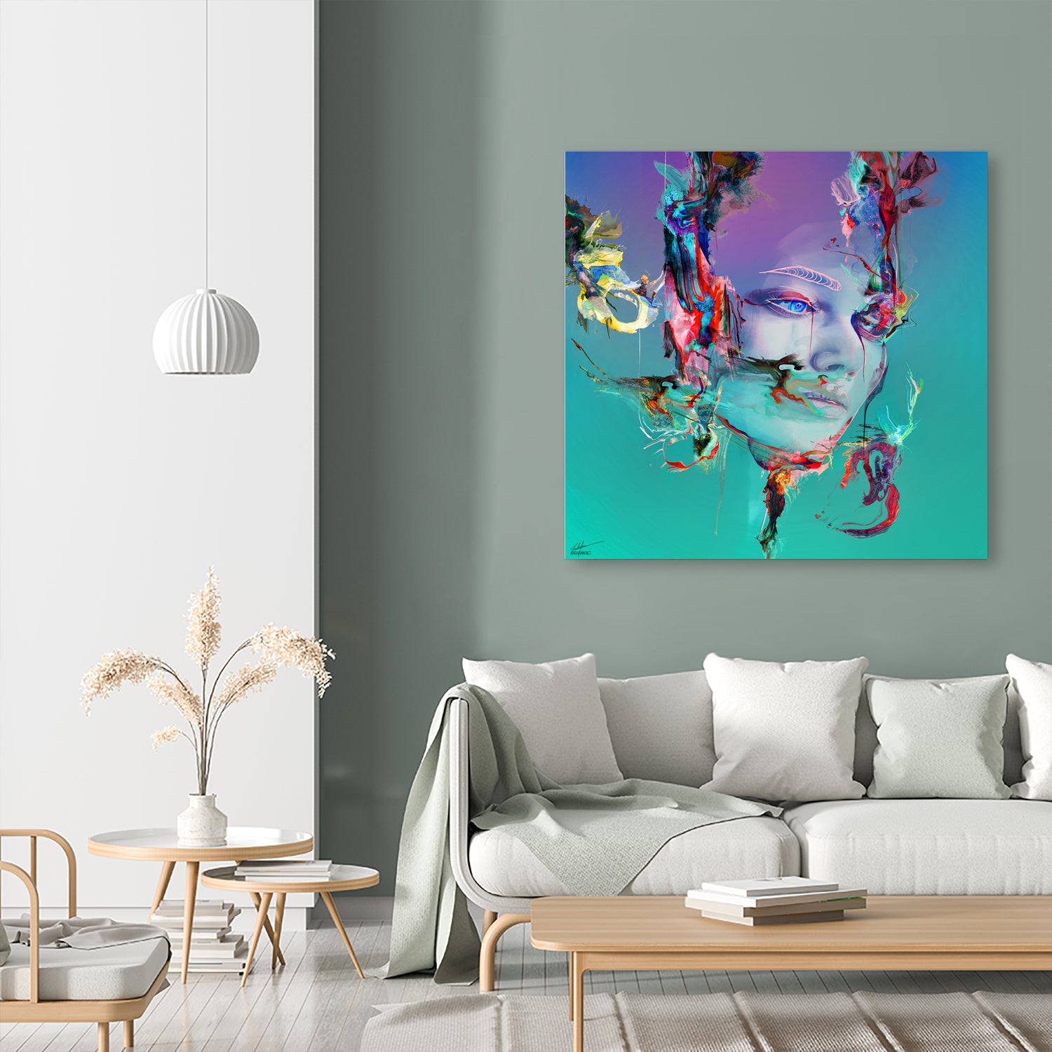 Deep Reality Of Here by Archan Nair on GIANT ART - green digital painting