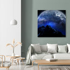 Man Hiking Night Sky A Visual Art by Rushikesh Jadhav on GIANT ART - blue digital drawing