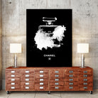 Chanel Perfume Bottle Invert by mercedes lopez charro on GIANT ART - black mixed media