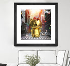 Gold Kitty in New York City by Vin Zzep on GIANT ART - white digital painting