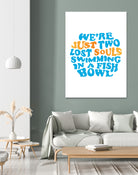 Pink Floyd - just two lost souls swimming in a fish bowl by gareth mcguckin on GIANT ART - white typography
