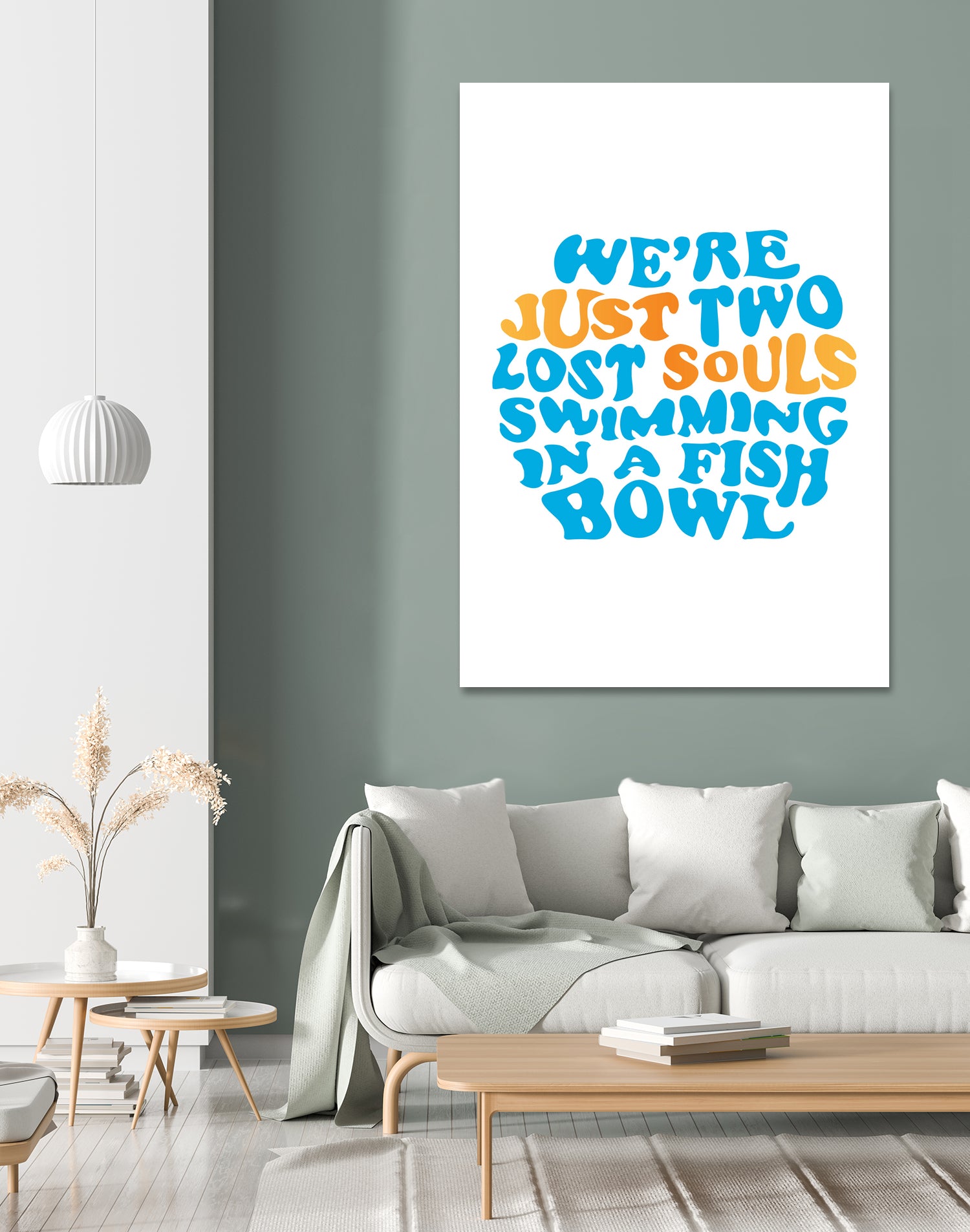 Pink Floyd - just two lost souls swimming in a fish bowl by gareth mcguckin on GIANT ART - white typography