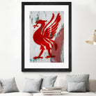 Liverpool FC football liverbird by gareth mcguckin on GIANT ART - white mixed media