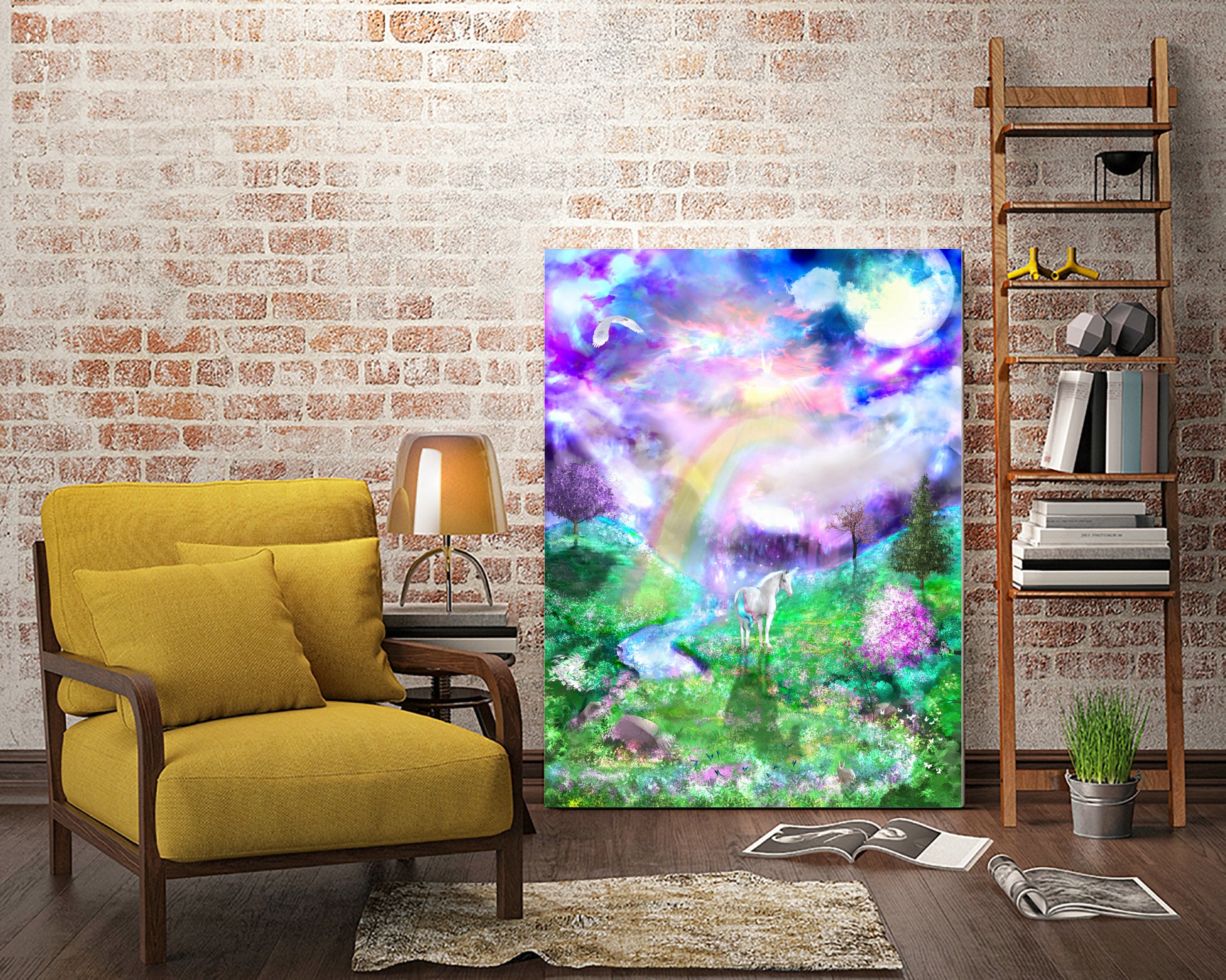 Last Unicorn by Todd Jumper on GIANT ART - fuchsia digital painting